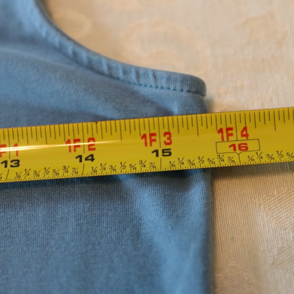 J. Jill Small Perfect Tank Light Blue Cotton Spandex Blend Layering Casual - Picture 6 of 10